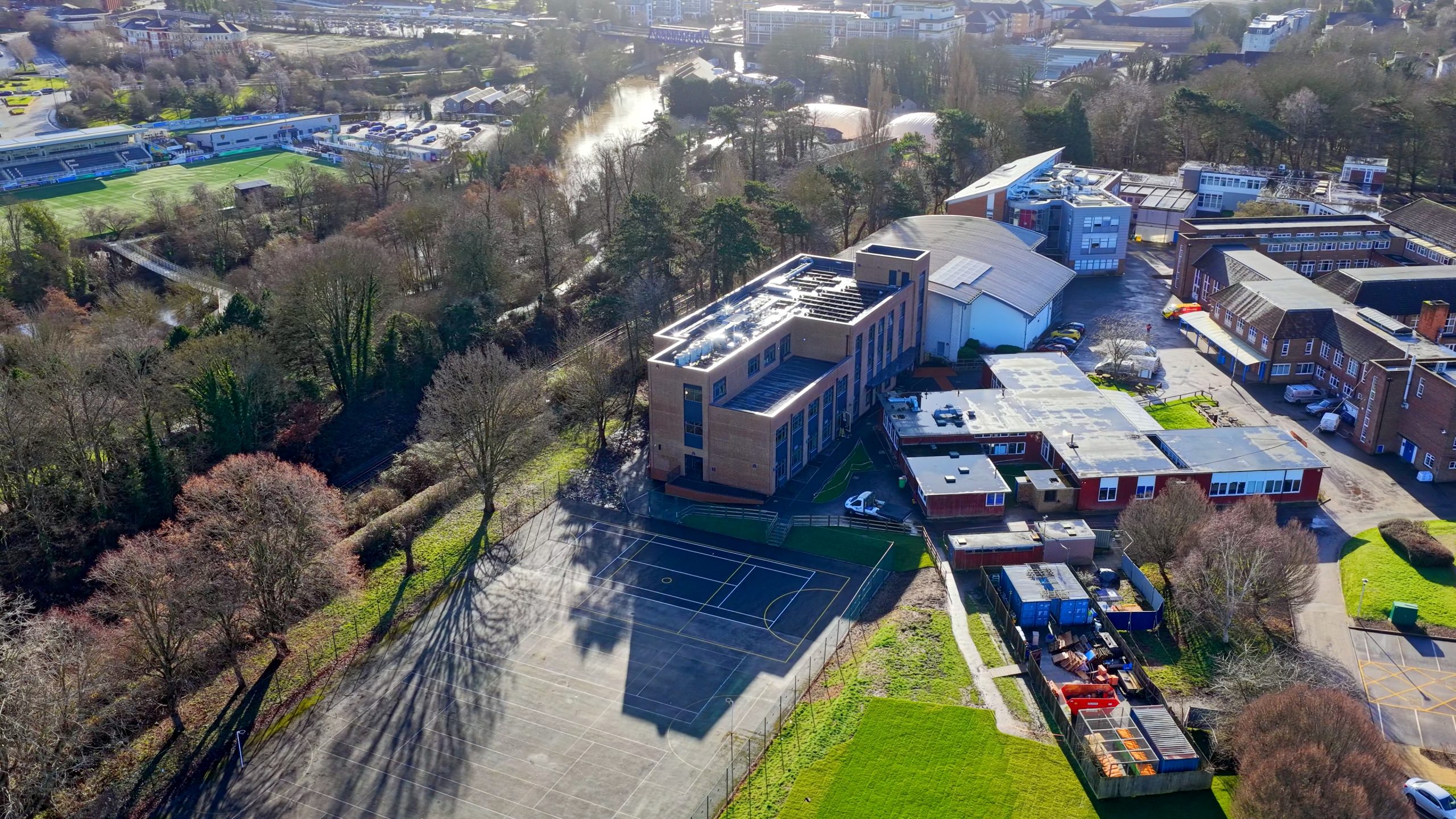 Maidstone Grammar School campus aerial view